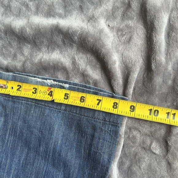 Wrangler Premium Patch Thick Stitch Western Rodeo Blue Denim Jeans Womens 5/6X34 - Picture 7 of 11